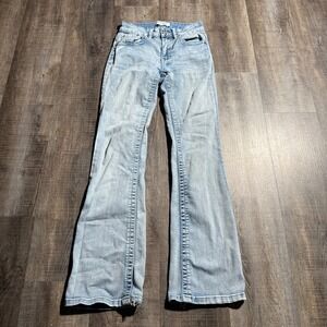 Wax Jean Collection Jeans Womens 26 Blue Light Wash‎ Y2K Low Rise Bootcut Bratz